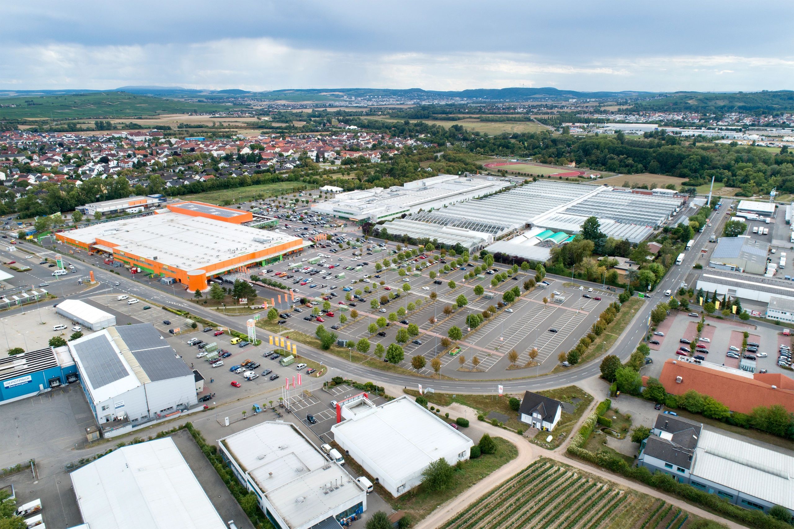 retail center shopping mall solar panels